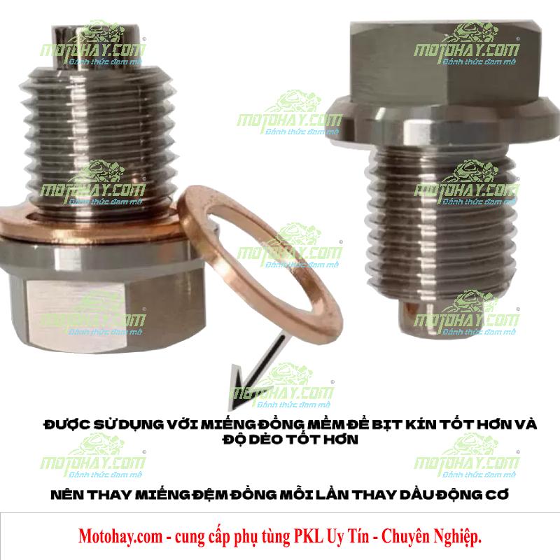 Ốc xả dầu có nam châm Z400 Ninja400 Z650 Ninja650 Z800 Z900 Z1000