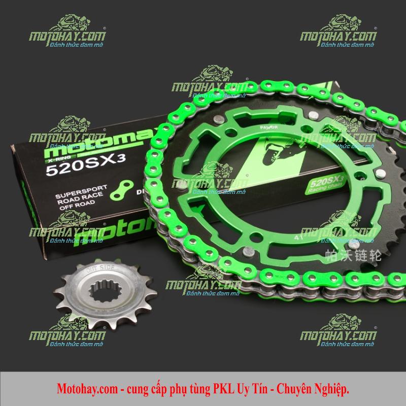 Bộ nhông sên dĩa Motomax cho Z500 Ninja500