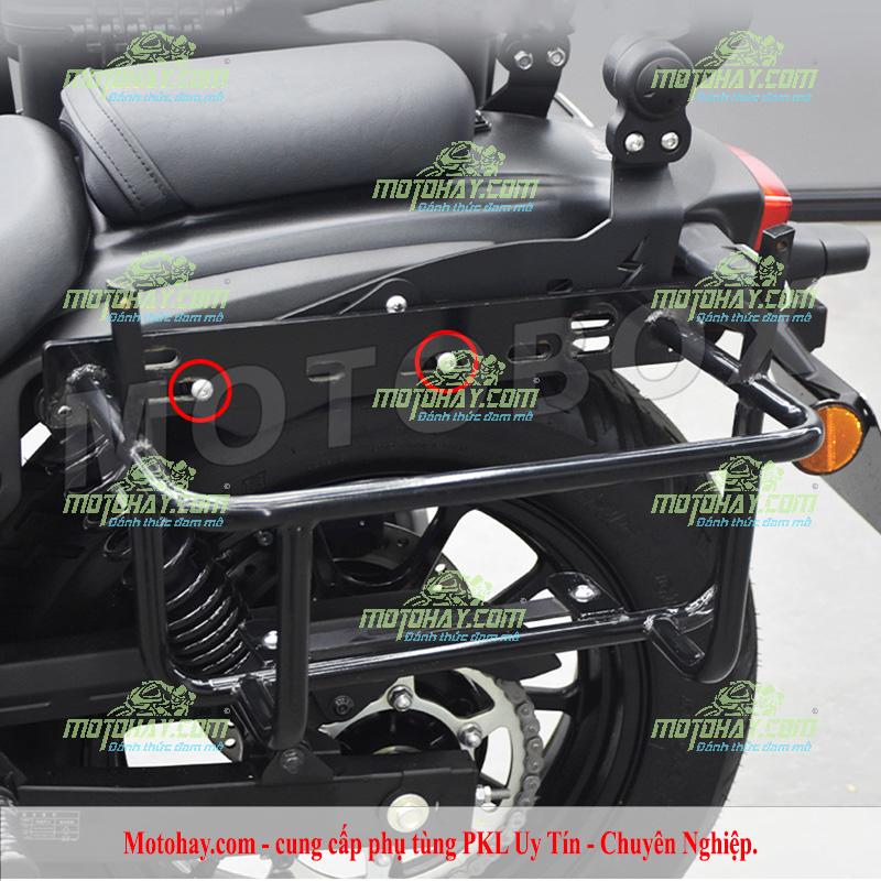 Thùng hông nhựa kèm baga Motobox cho Eliminator 500
